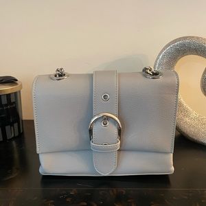 Gray small buckle design purse
